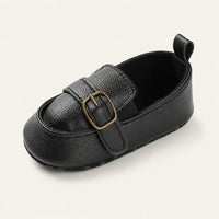 Chausson Mocassin Bébé En Cuir PU Premiers Pas - vue 3/4