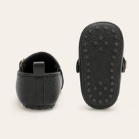 Chausson Mocassin Bébé En Cuir PU Premiers Pas - vue de la semelle