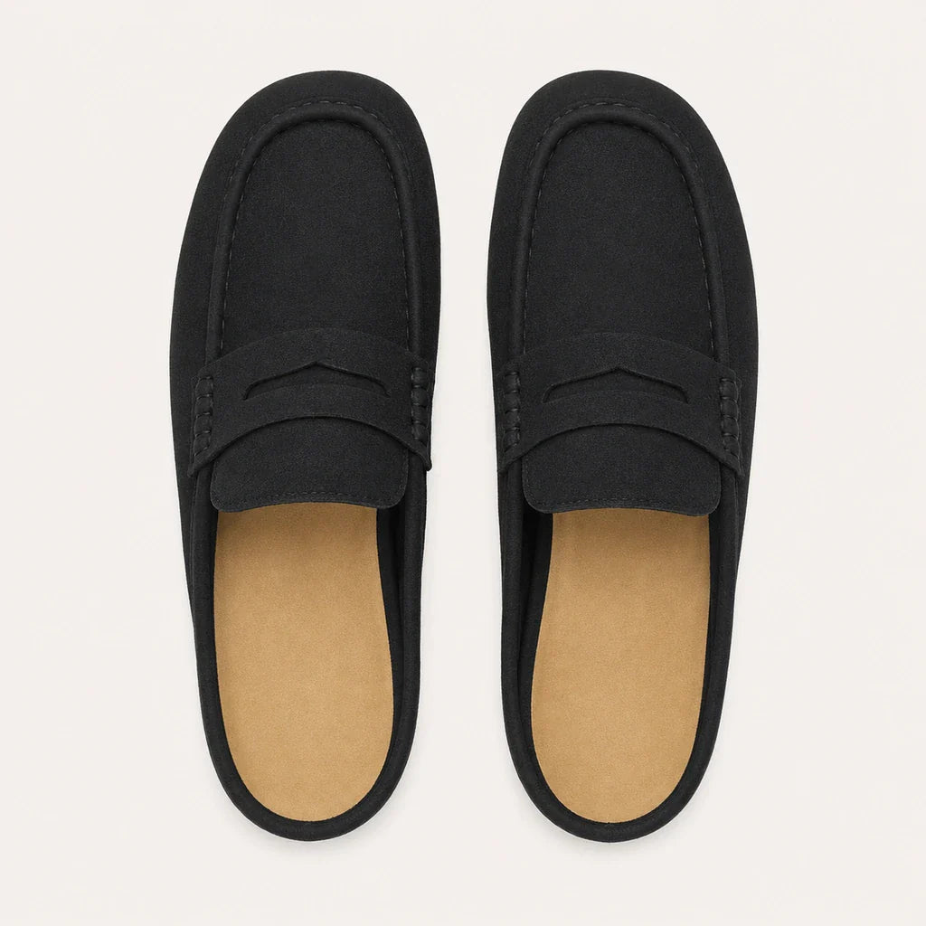 Chaussons Style Mocassin en Suédine - vue du dessus
