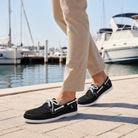 Mocassin Bateau Pour Homme En Similicuir - porté