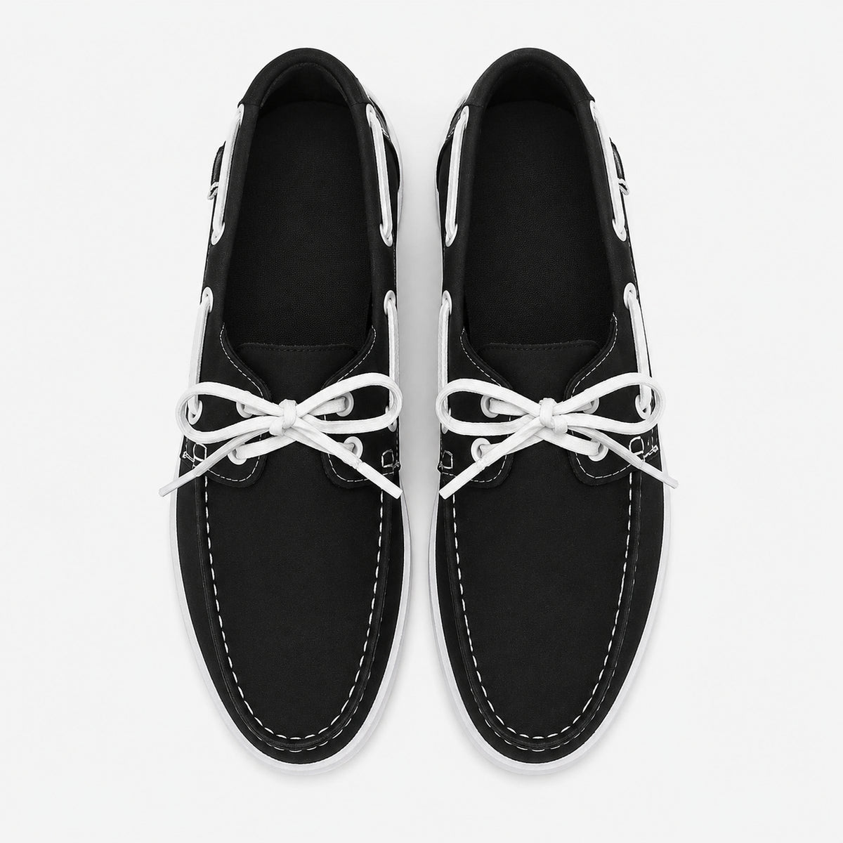 Mocassin Bateau Pour Homme En Similicuir - vue du dessus