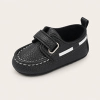 Mocassin Bébé De Premier Pas En Simili-Cuir Noir - vue 3/4