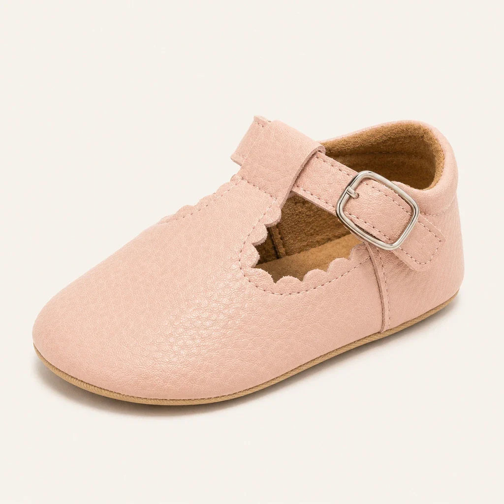 Mocassin Bébé Simili-Cuir Rose - vue 3/4