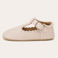 Mocassin Beige Bébé Charles IX Bords Festonnés - vue de côté
