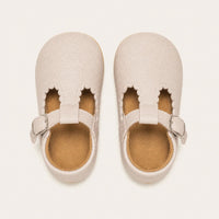 Mocassin Beige Bébé Charles IX Bords Festonnés - vue de la semelle