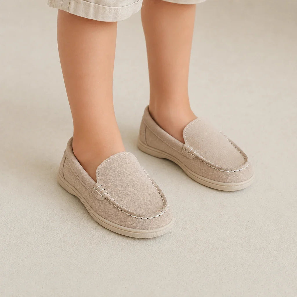 Mocassin Beige Enfant - porté