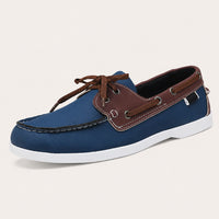 Mocassin Bleu Pour Homme Bateau Simili-Cuir - vue 3/4
