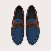 Mocassin Bleu Pour Homme Bateau Simili-Cuir - vue du dessus