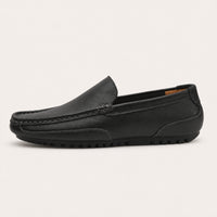 Mocassin Cuir Noir Homme - vue de côté