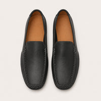 Mocassin Cuir Noir Homme - vue du dessus