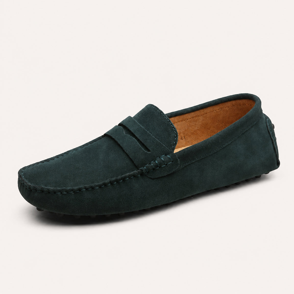 Mocassin D'Été Pour Homme En Daim De Conduite - vue 3/4