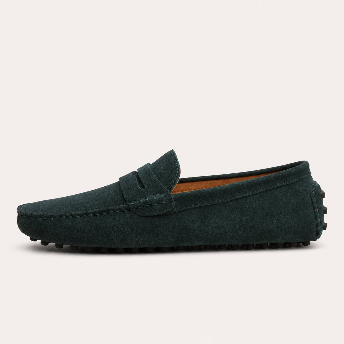 Mocassin D'Été Pour Homme En Daim De Conduite - vue de côté