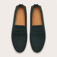 Mocassin D'Été Pour Homme En Daim De Conduite - vue du dessus