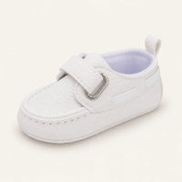 Mocassin En Cuir Blanc Pour Bébé - vue 3/4