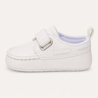 Mocassin En Cuir Blanc Pour Bébé - vue du dessus