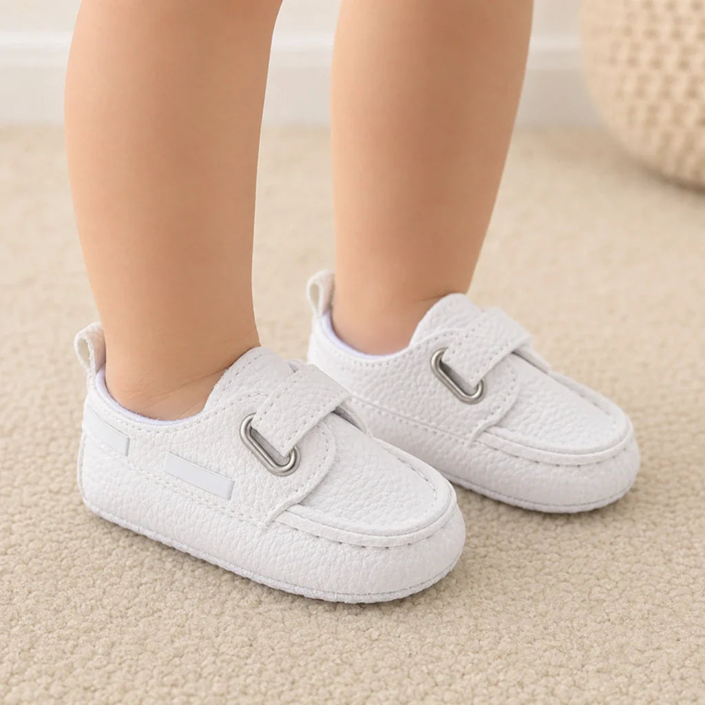 Mocassin En Cuir Blanc Pour Bébé - vue de la semelle