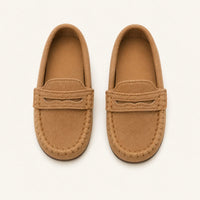 Mocassin En Daim Camel Pour Enfant - vue du dessus
