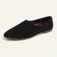 Mocassin En Daim Femme Bout Pointu Cuir Suédé - vue 3/4