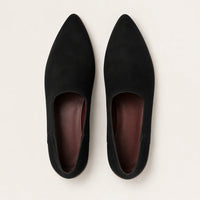 Mocassin En Daim Femme Bout Pointu Cuir Suédé - vue du dessus