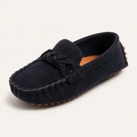 Mocassin En Daim Noir Pour Enfant - vue 3/4