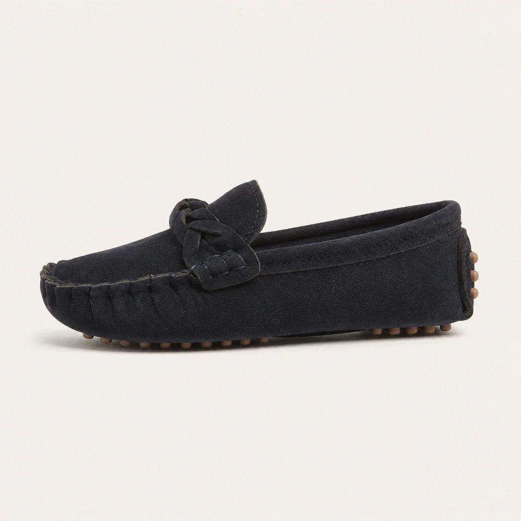 Mocassin En Daim Noir Pour Enfant - vue de côté
