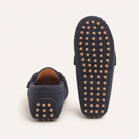 Mocassin En Daim Noir Pour Enfant - vue de la semelle