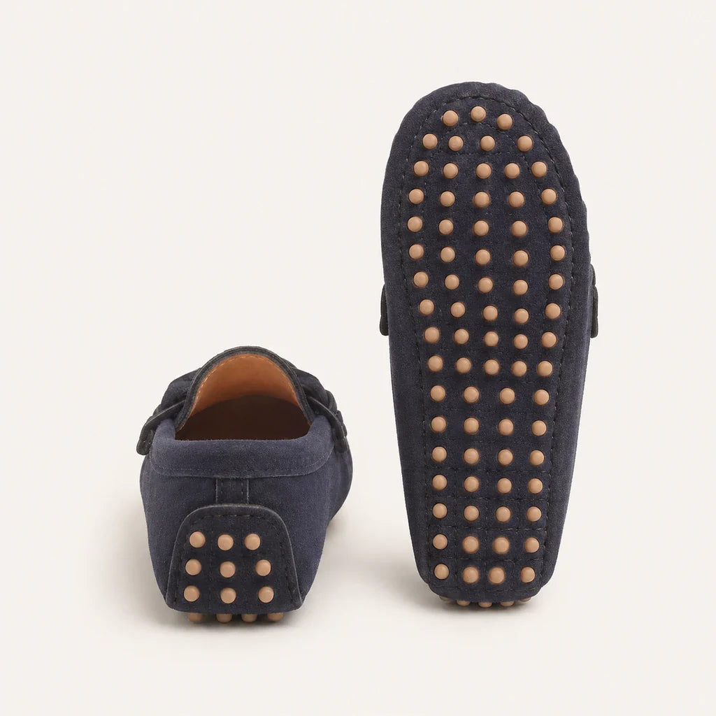 Mocassin En Daim Noir Pour Enfant - vue de la semelle