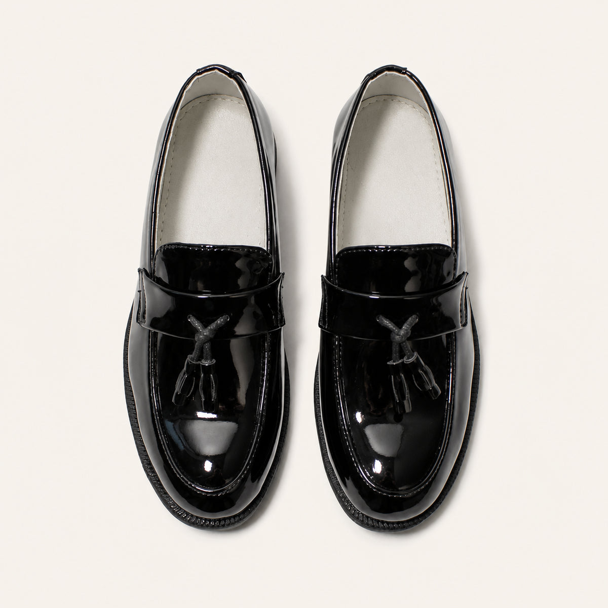 Mocassin Enfant Simili-Cuir Verni De Cérémonie - vue du dessus