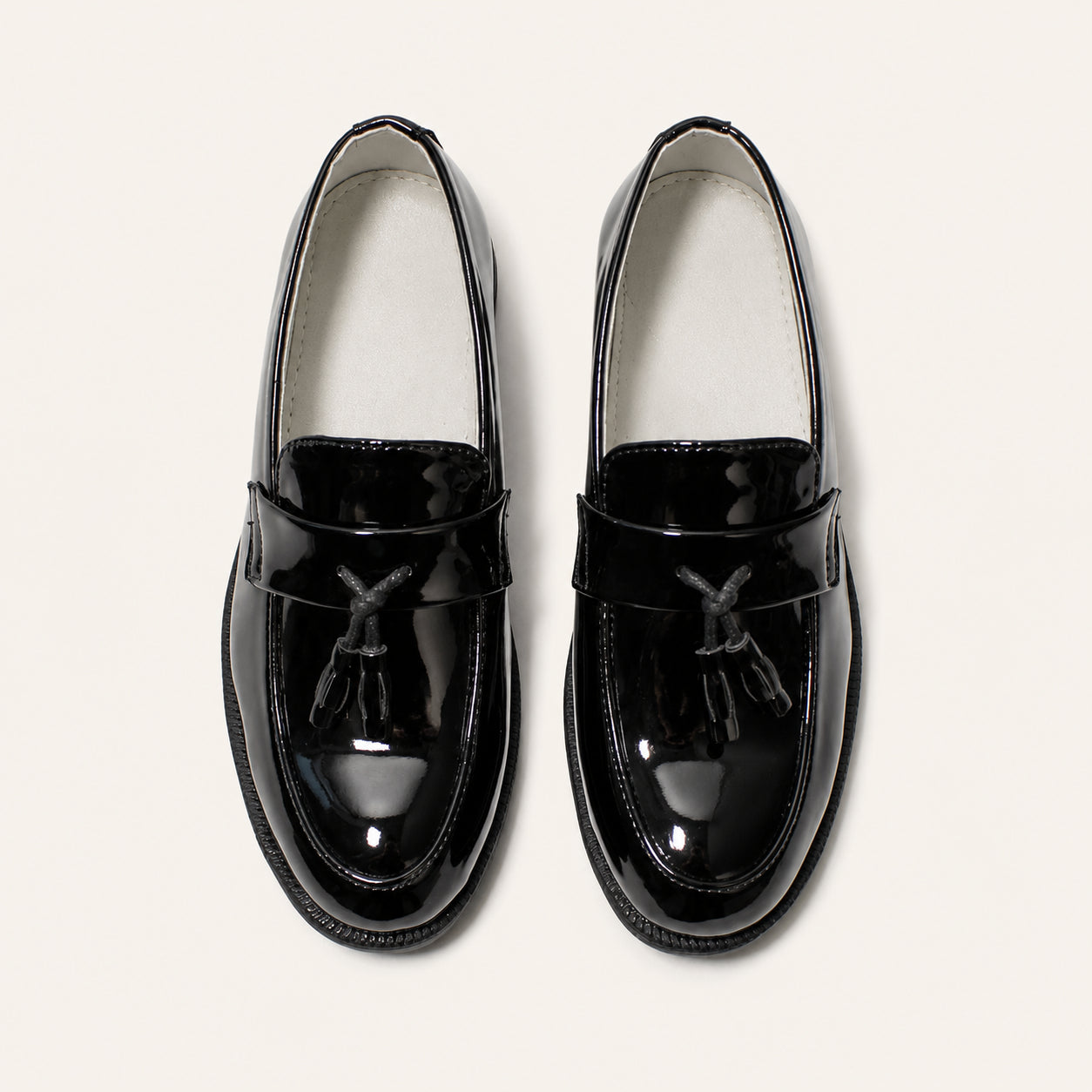 Mocassin Enfant Simili-Cuir Verni De Cérémonie - vue du dessus