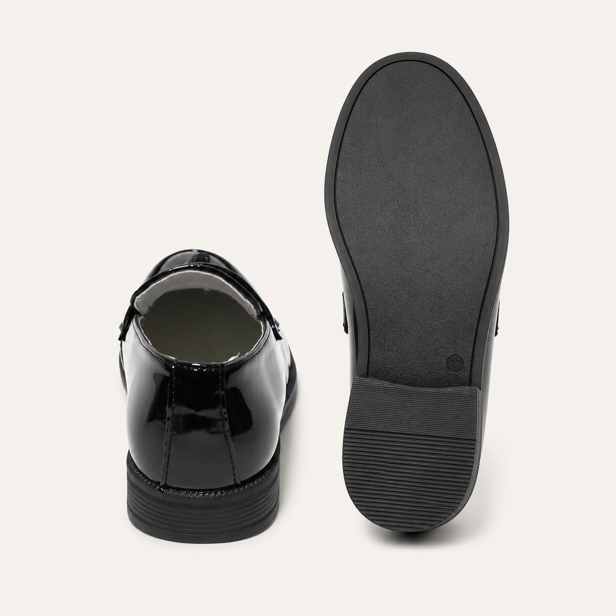 Mocassin Enfant Simili-Cuir Verni De Cérémonie - vue de la semelle