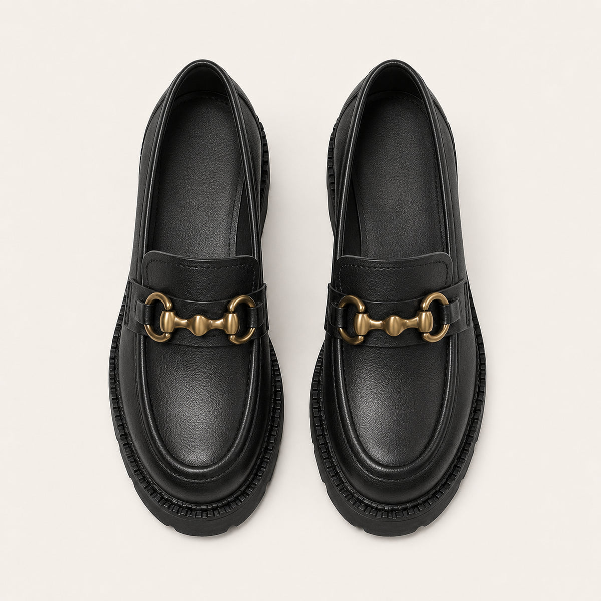 Mocassin Femme À Plateforme Talon Épais - vue du dessus