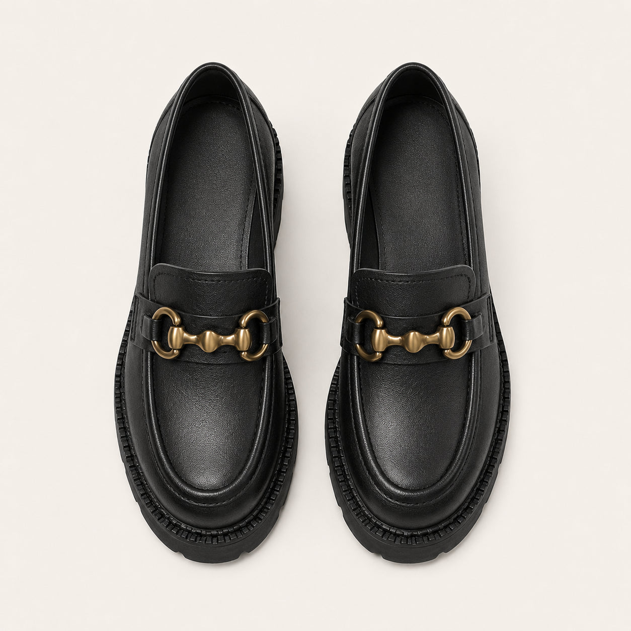 Mocassin Femme À Plateforme Talon Épais - vue du dessus