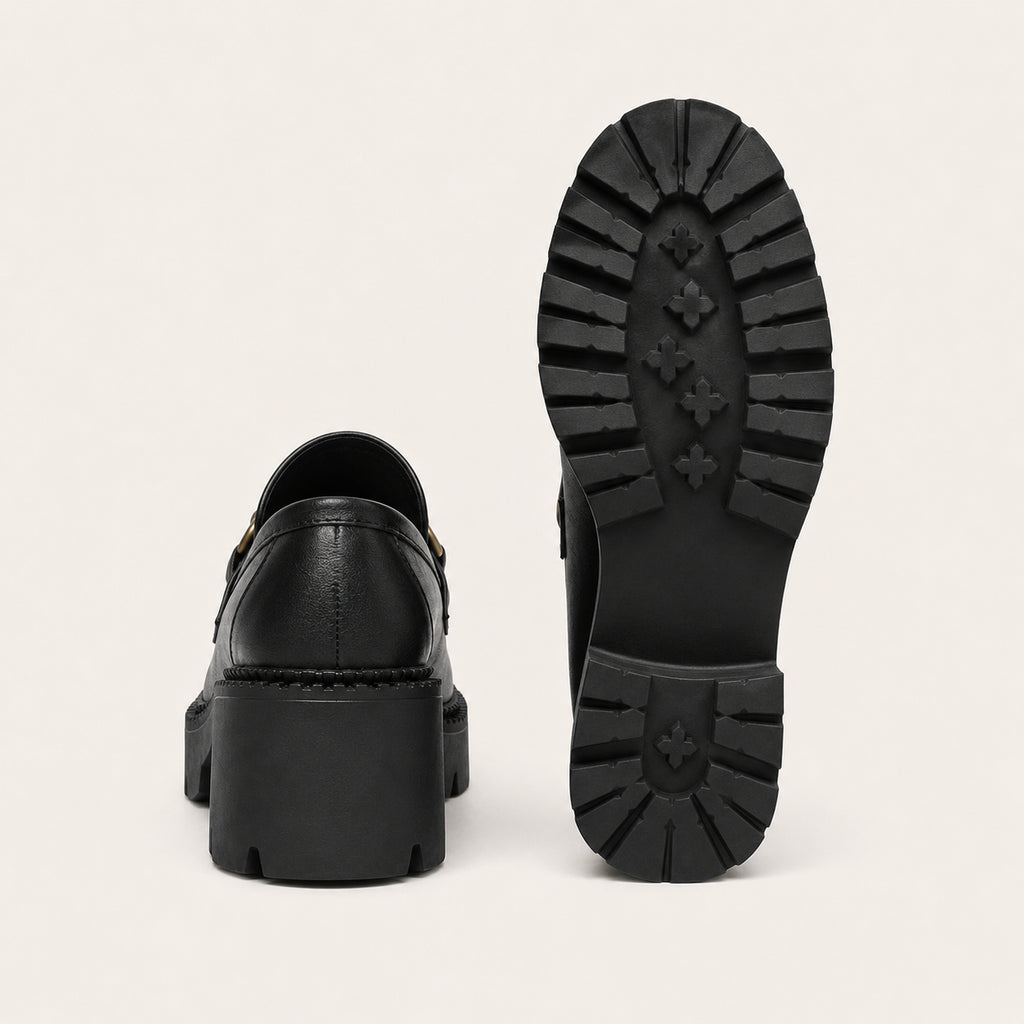 Mocassin Femme À Plateforme Talon Épais - vue de la semelle