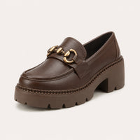 Mocassin Femme À Talon À Plateforme Épais - vue 3/4