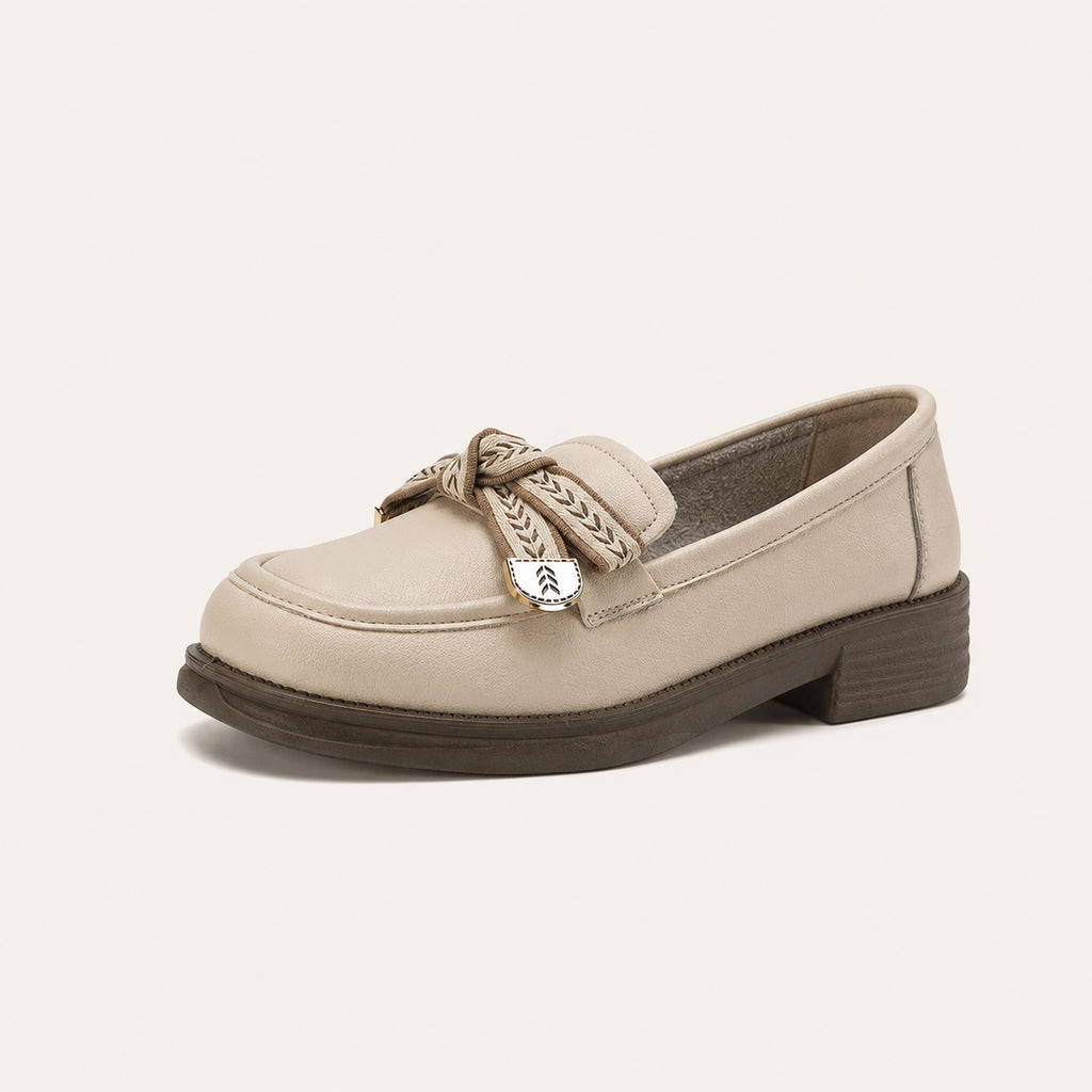 Mocassin Femme Caoutchouc Beige - vue 3/4