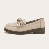 Mocassin Femme Caoutchouc Beige - vue de côté