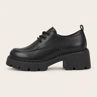 Mocassin Femme Plateforme À Lacets - vue de côté