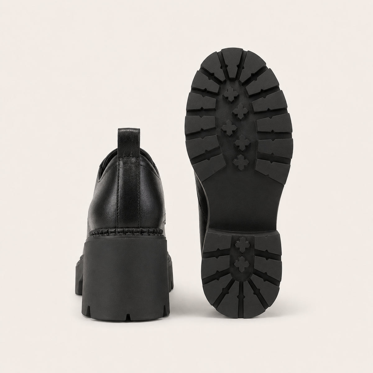 Mocassin Femme Plateforme À Lacets - vue de la semelle
