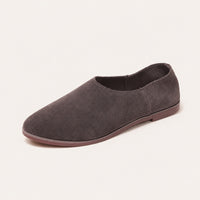 Mocassin Fin Femme En Croûte De Cuir À Bout Pointu - vue 3/4