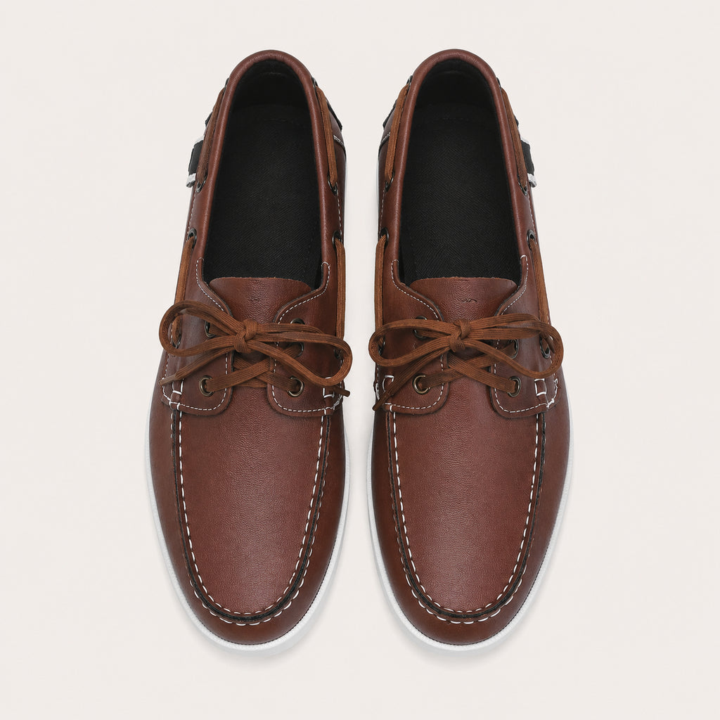 Mocassin Homme Bateau Marron - vue du dessus