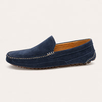 Mocassin Homme Bleu Marine En Daim - vue de côté