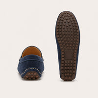 Mocassin Homme Bleu Marine En Daim - vue de la semelle