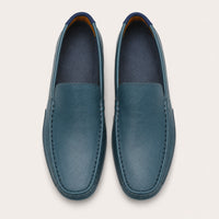 Mocassin Homme Cuir Bleu - vue du dessus