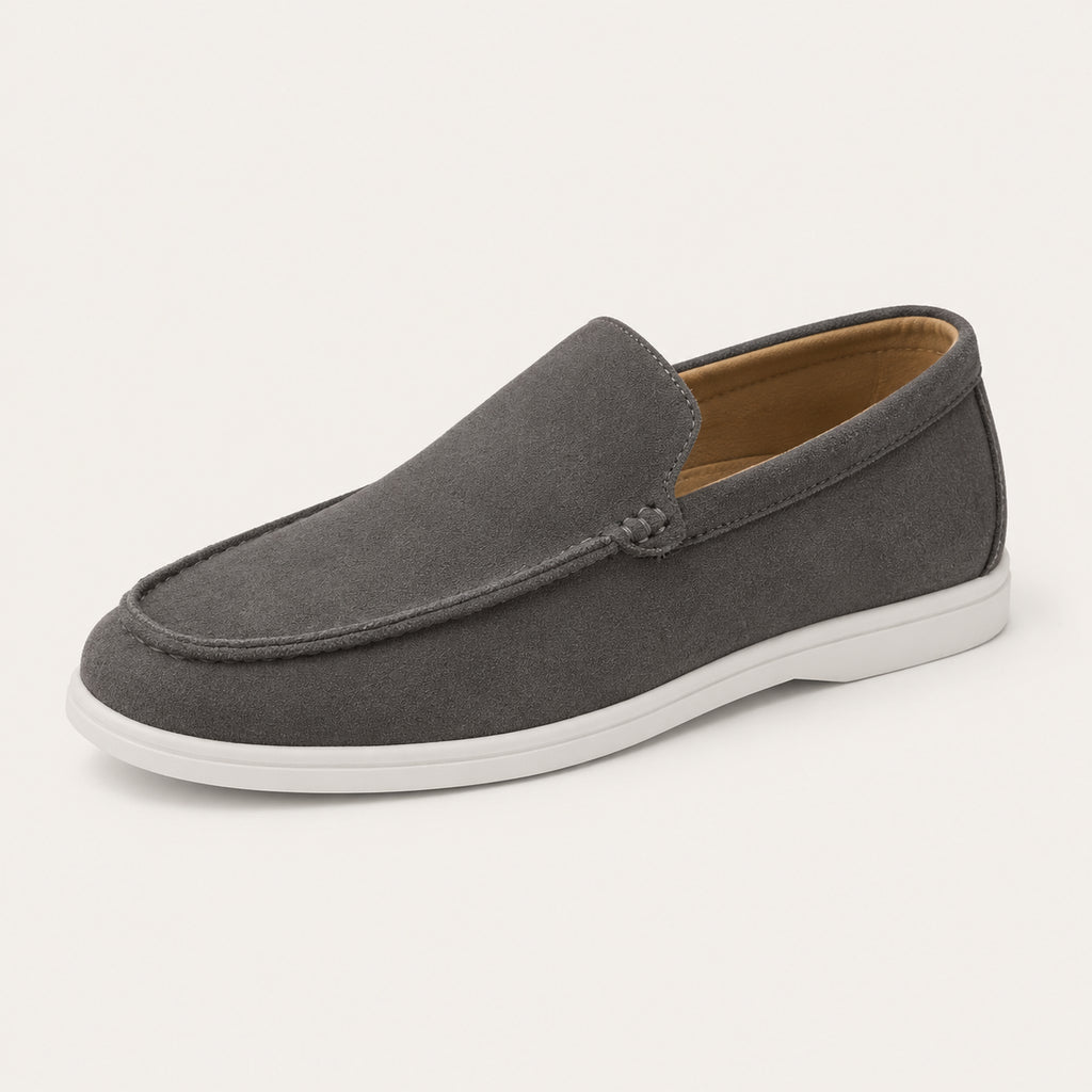 Mocassin Homme Gris Suède - vue 3/4