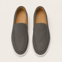 Mocassin Homme Gris Suède - vue du dessus