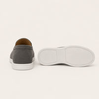 Mocassin Homme Gris Suède - vue de la semelle