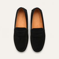 Mocassin Homme Noir Daim - vue du dessus