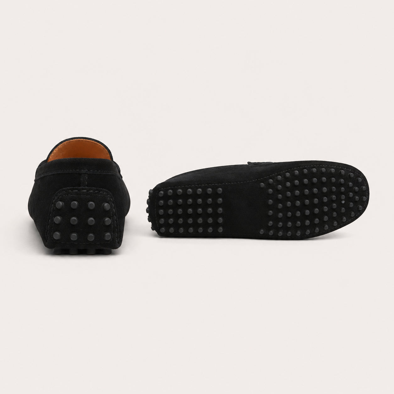 Mocassin Homme Noir Daim - vue de la semelle