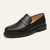 Mocassin Homme Noir Style Brogue - vue 3/4