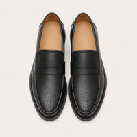 Mocassin Homme Noir Style Brogue - vue du dessus